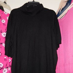 26W 28W LANE BRYANT BLACK TURTLENECK SWEATER KEY H